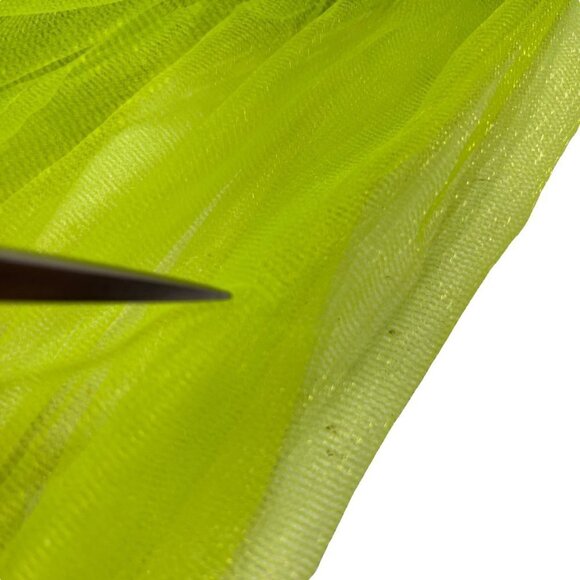 Vintage 60s 70s Mod Maxi Dress Empire Waist Tulle Net Sleeves Hand Made SMALL - Picture 7 of 13